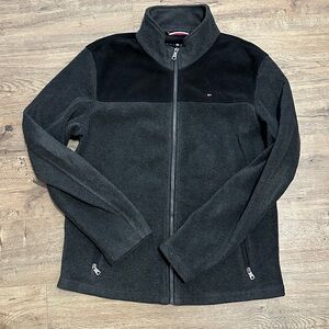 Tommy Hilfiger Black and Gray Fleece Jacket